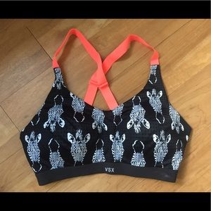 Victoria's Secret Sports Bra, 32D Zebra print